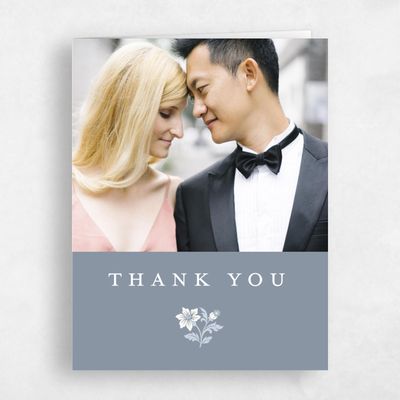 Blue Wedding Thank You - Petal Photo