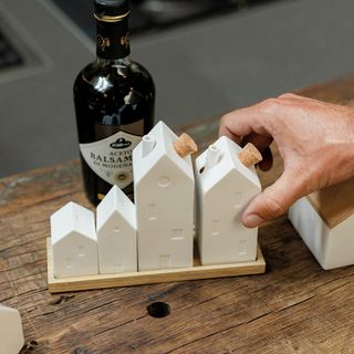 Village Houses 5-Piece Cruet Set
