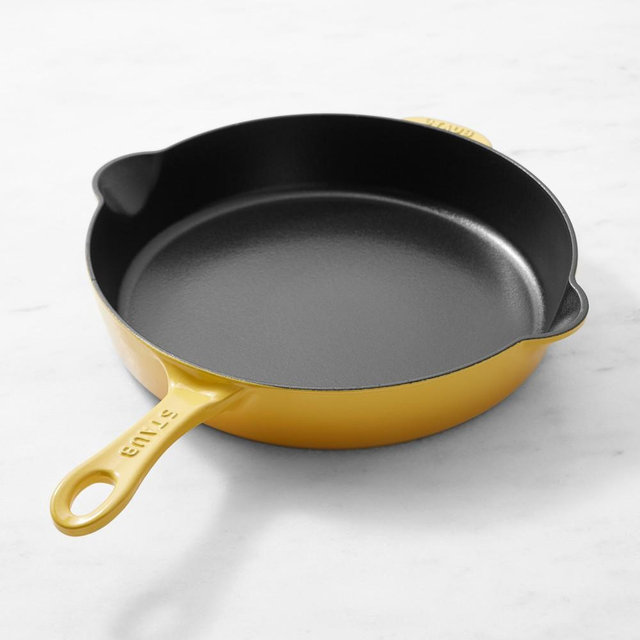 Staub Enameled Cast Iron Traditional Deep Skillet, 11", Citron