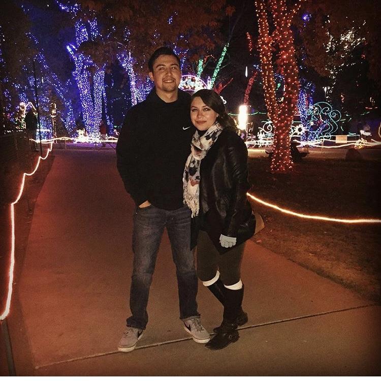When we first started dating, he took me to the Christmas lights at calm ❄️
