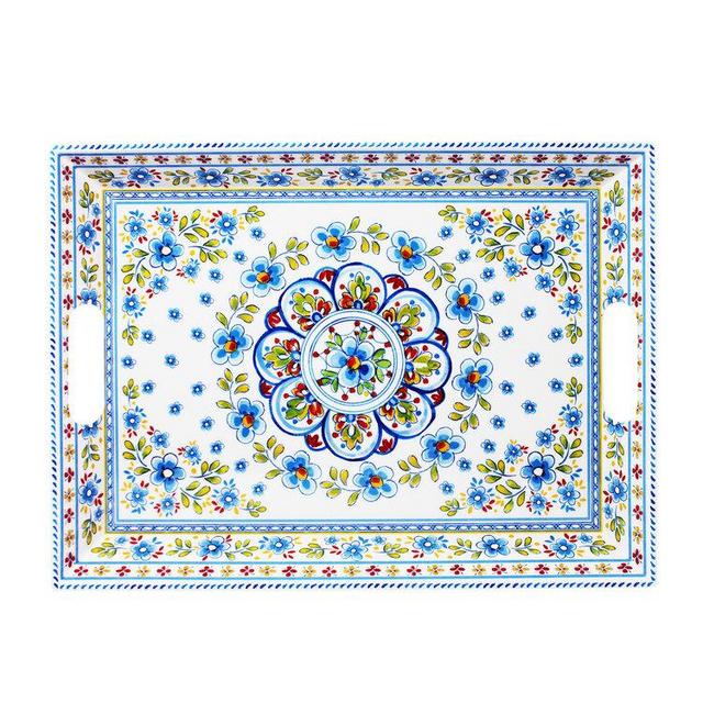 MADRID WHITE LARGE TWO HANDLED SERVING TRAY