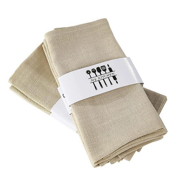 Hiera Home Kitchen Towels - Ultra Soft Cotton and Super Absorbent Dish  Towels for Kitchen, Large Kitchen Towel 24x16 Inches, Natural Cotton Dish