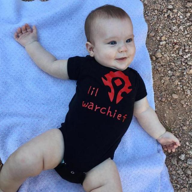 Lil Warchief WoW baby outfit | Boy | Girl | Unisex | 100% Cotton Bodysuit | Infant | Toddler | Warcraft | Horde | Cute!