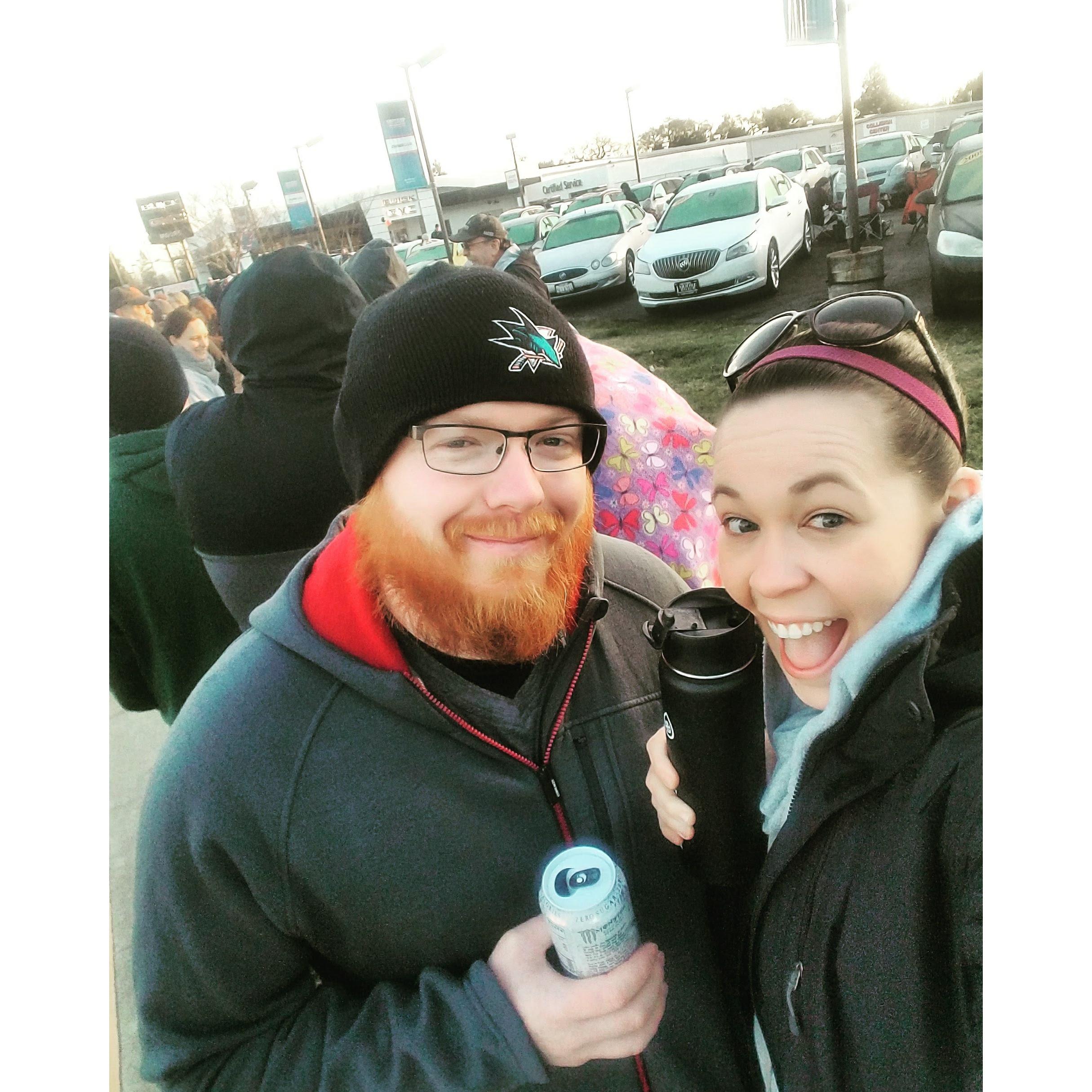 One of the first times I knew this relationship would work was when Erik got up before dawn to stand in the cold to get concert tickets with me. 