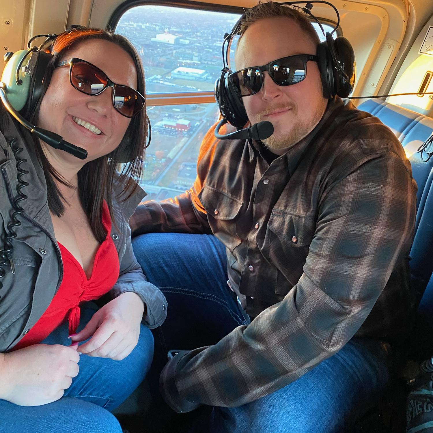 Andrea got Christian a helicopter tour of Detroit for his birthday - he loved it!