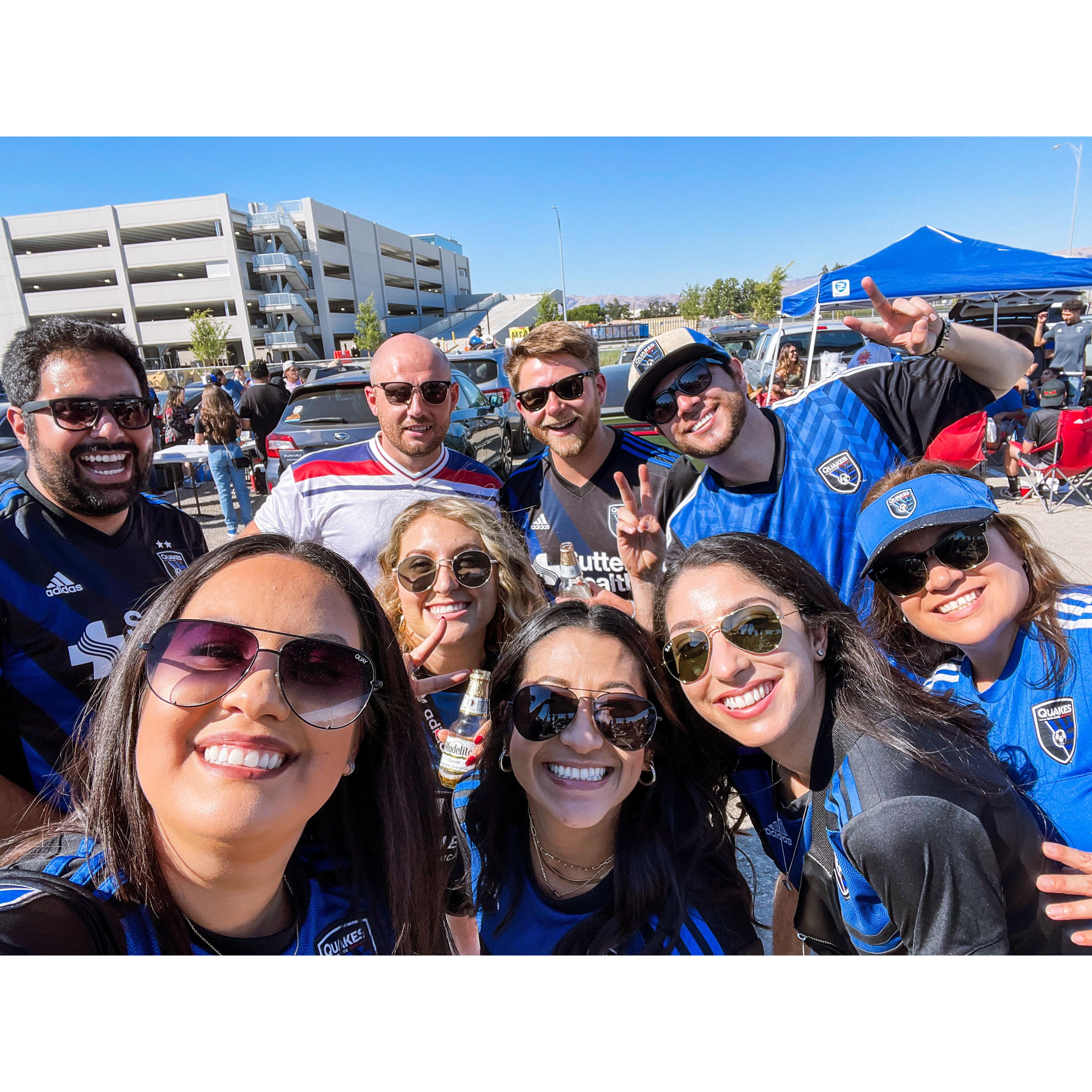 Clasico tailgating with Victoria's Quakes familia!