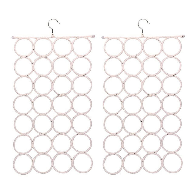 Tosnail Scarf Hanger Holder Organizer Space Saver for Tie, Belt, Scarves, Socks, Pack of 2