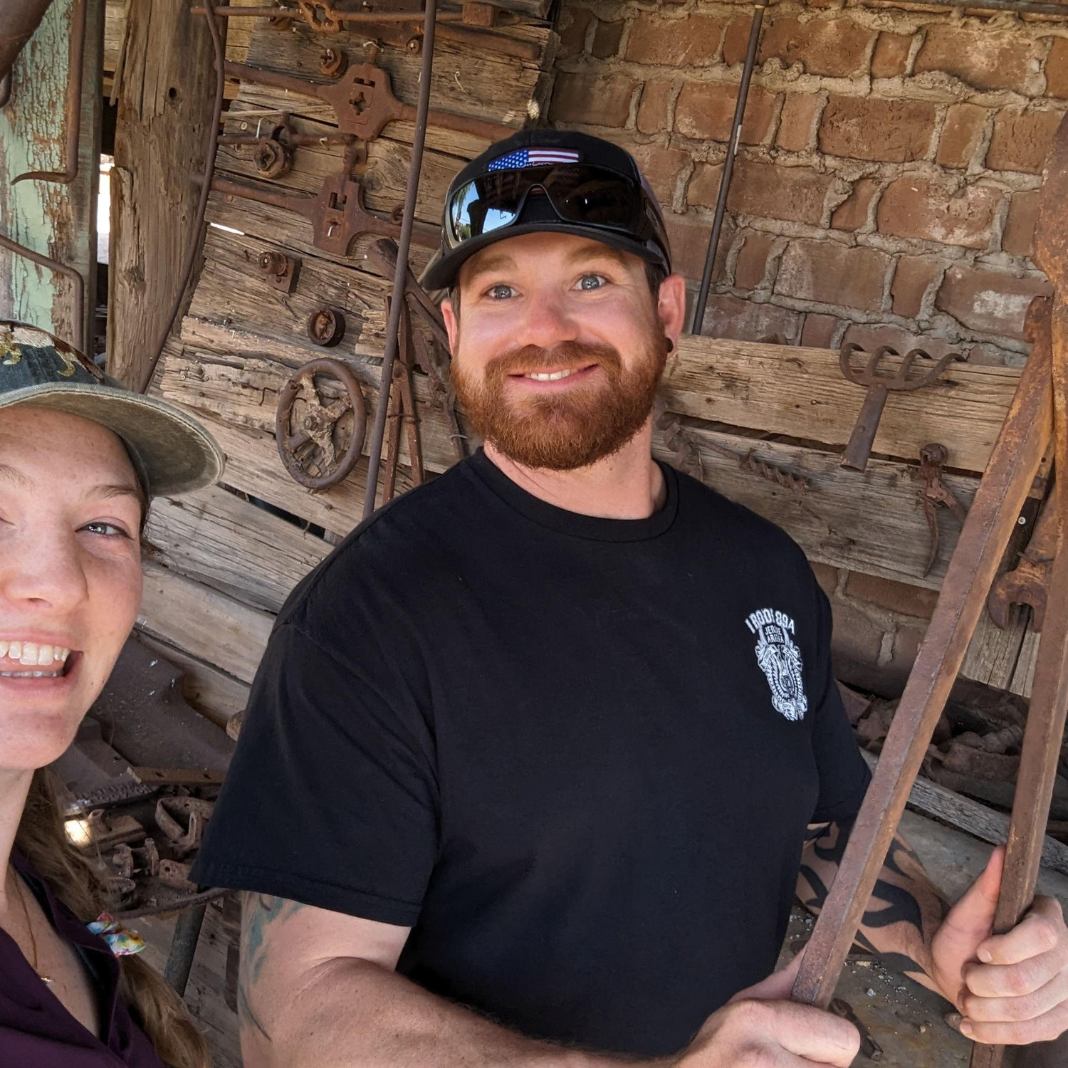 Playing with tools at Goldfield Ghost Town in Az.