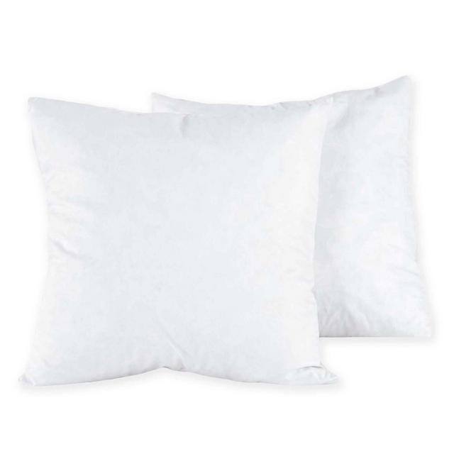 Puredown Feather European Pillow Sham Inserts in White (Set of 2)