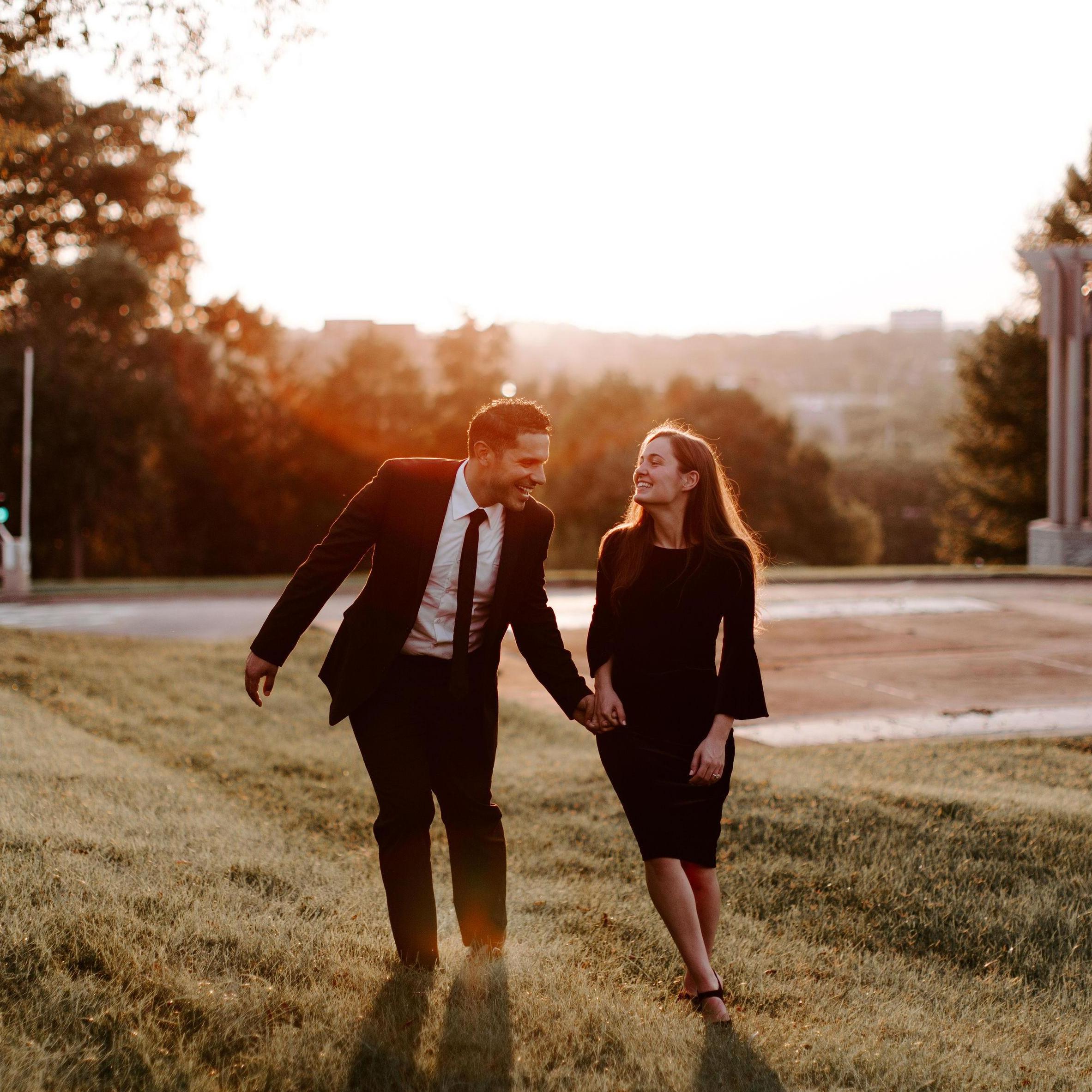 They were laughing in this photo because the photographer asked them to walk a certain way, and they were utterly failing at it!
