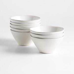 Marin White Cereal Bowls, Set of 8
