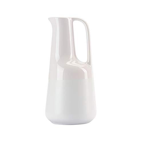 ZENS Gloss-Matte Porcelain Carafe,Vintage Water Pitcher Decanter with Handle for Juice, 24oz Nordic Pink