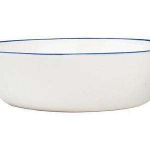 Abbesses Pasta Bowl Blue Rim - Set of 4