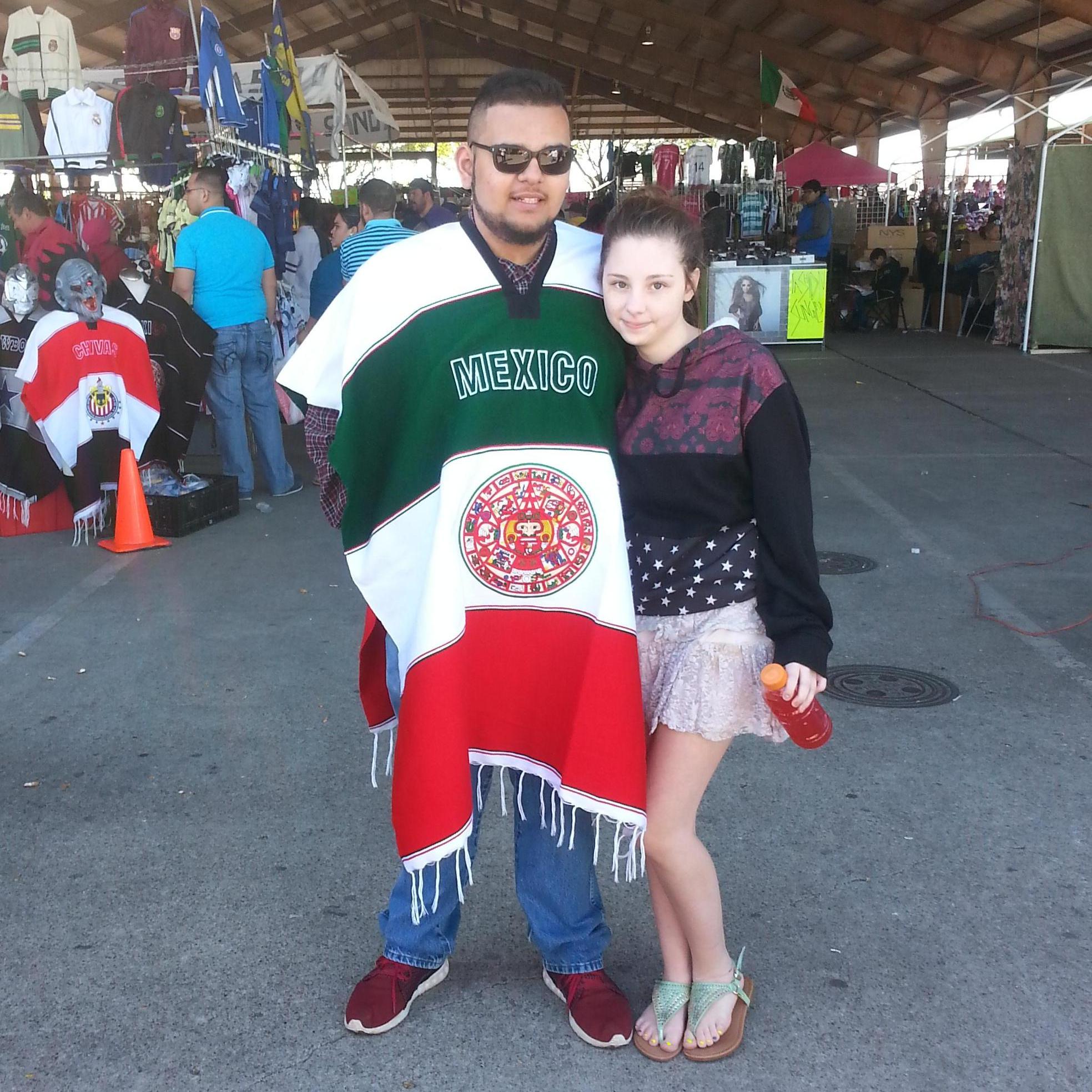 This was when we went to Texas and the first time, I got to go with his family somewhere away from my family.