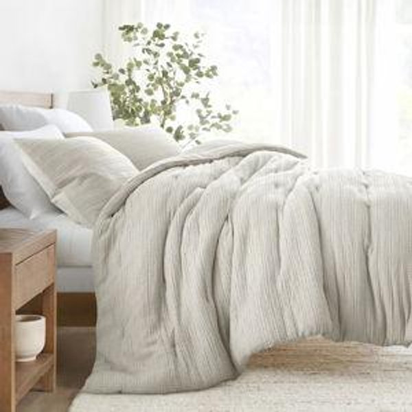 Waffle Textured Down Alternative Comforter Set | Linens & Hutch