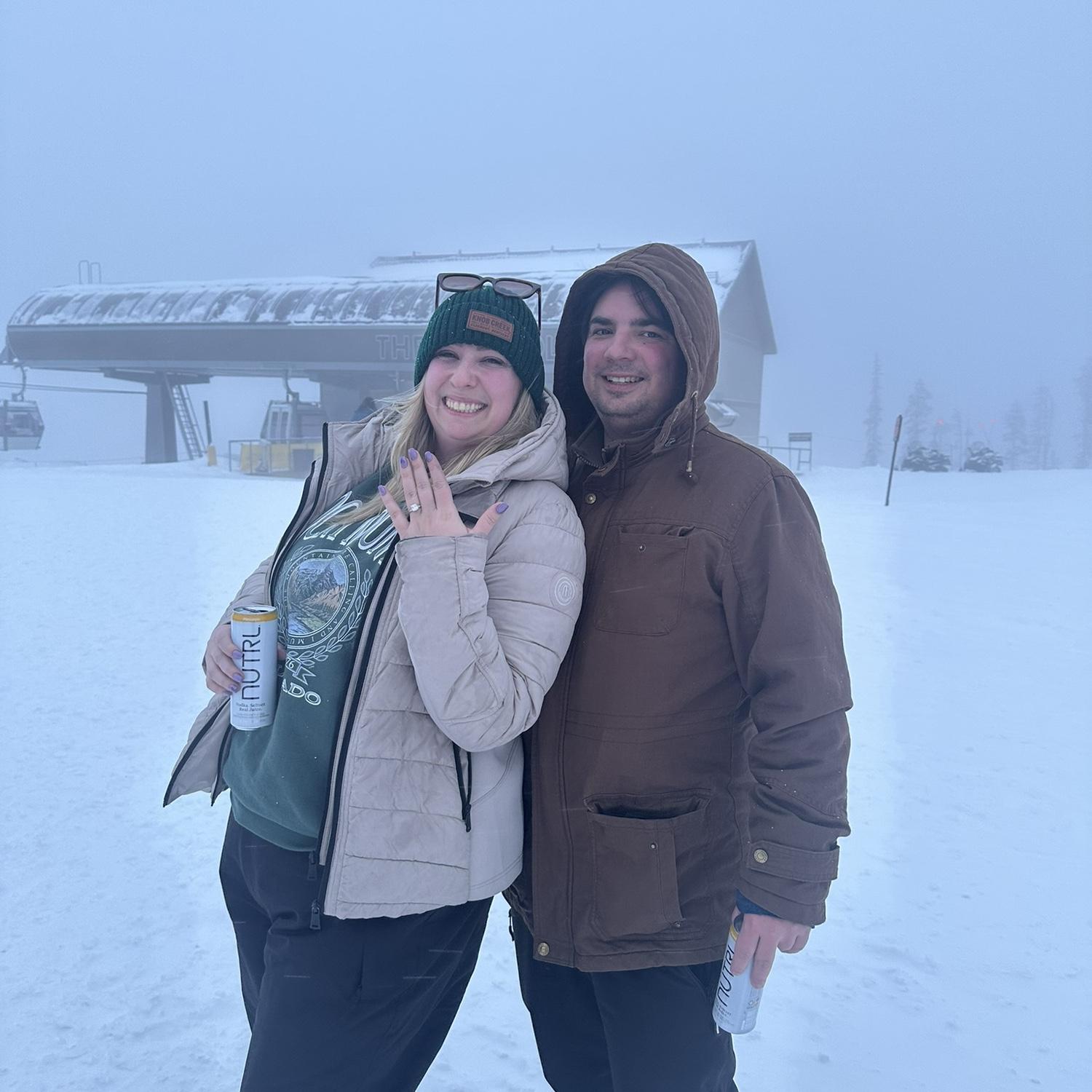 On top of the world (and Mary Jane mountain) where Nick proposed.