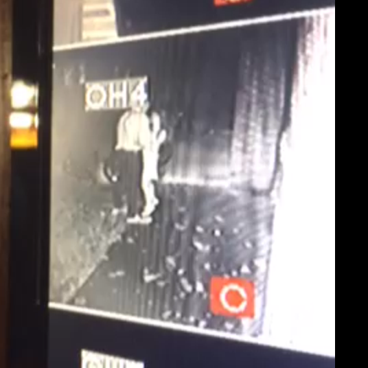 Our first kiss caught on the big screen!