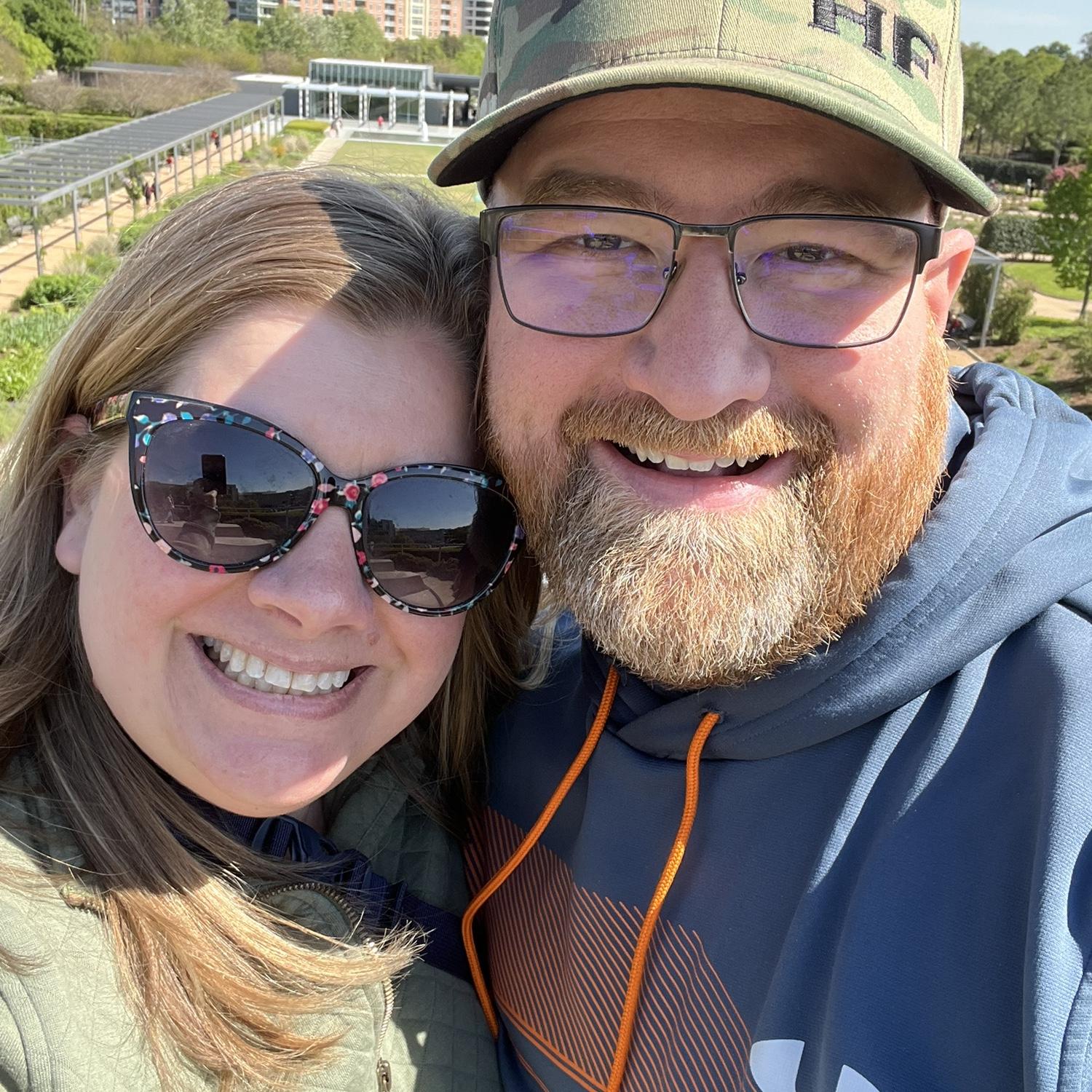 First photo together! McGovern Gardens.