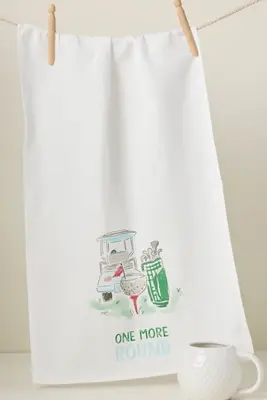 Illustrated Sporty Dish Towel