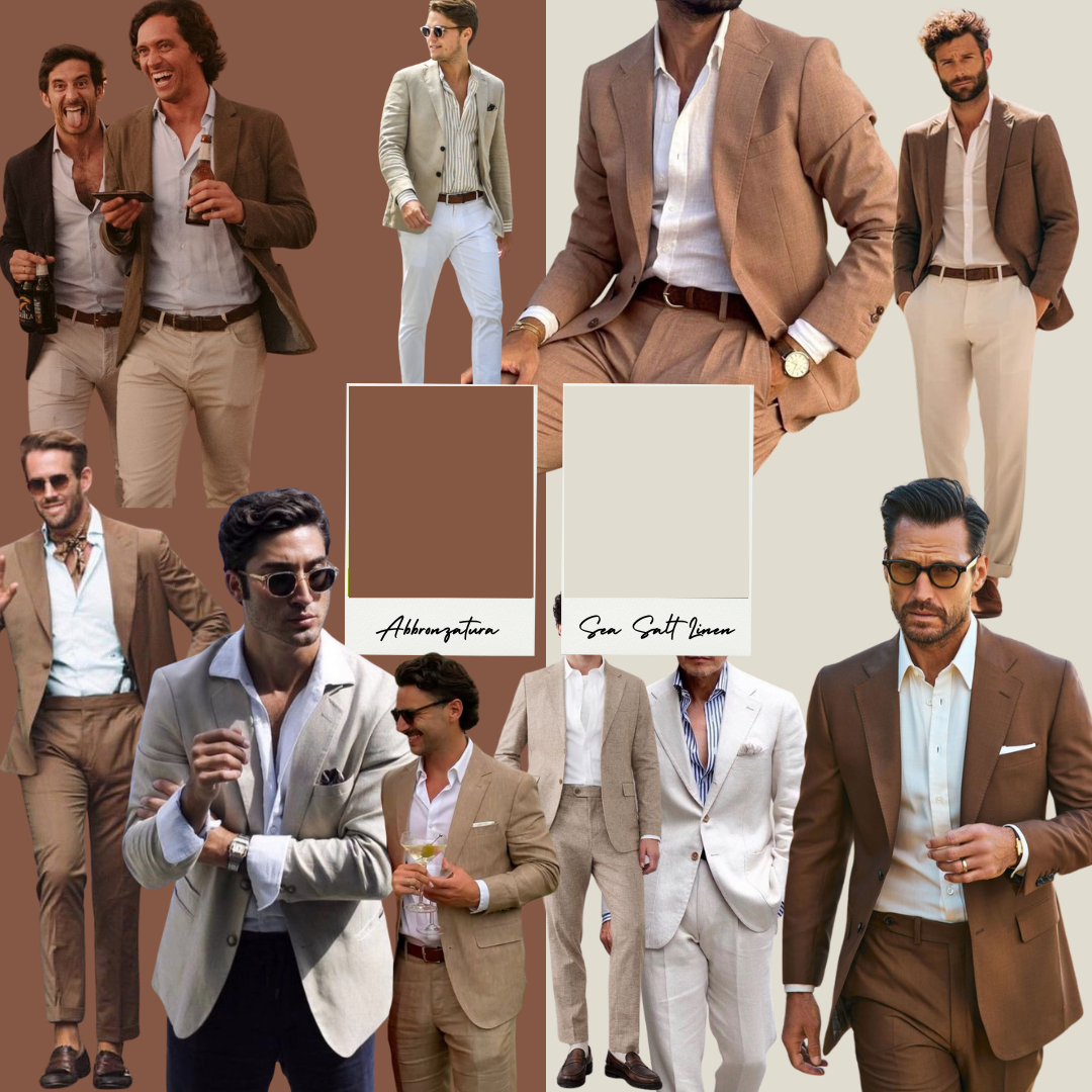 Bronzed tones and creamy linens that feel like you’ve just stepped off the coast. Neutral, sun-warmed, and endlessly stylish.