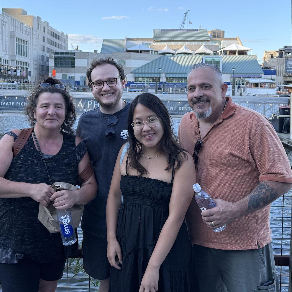 Eddie's parents and us on their whirlwind trip to Philadelphia!