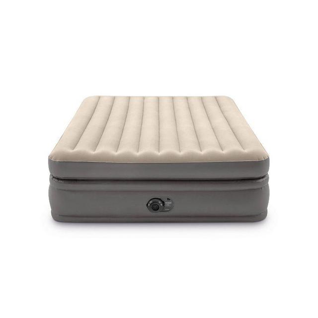 Intex Raised Comfort Pillowtop 20" Queen Air Mattress with Built in Pump