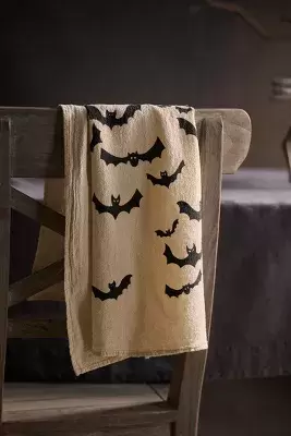 Spooky Bats Cotton Dish Towel