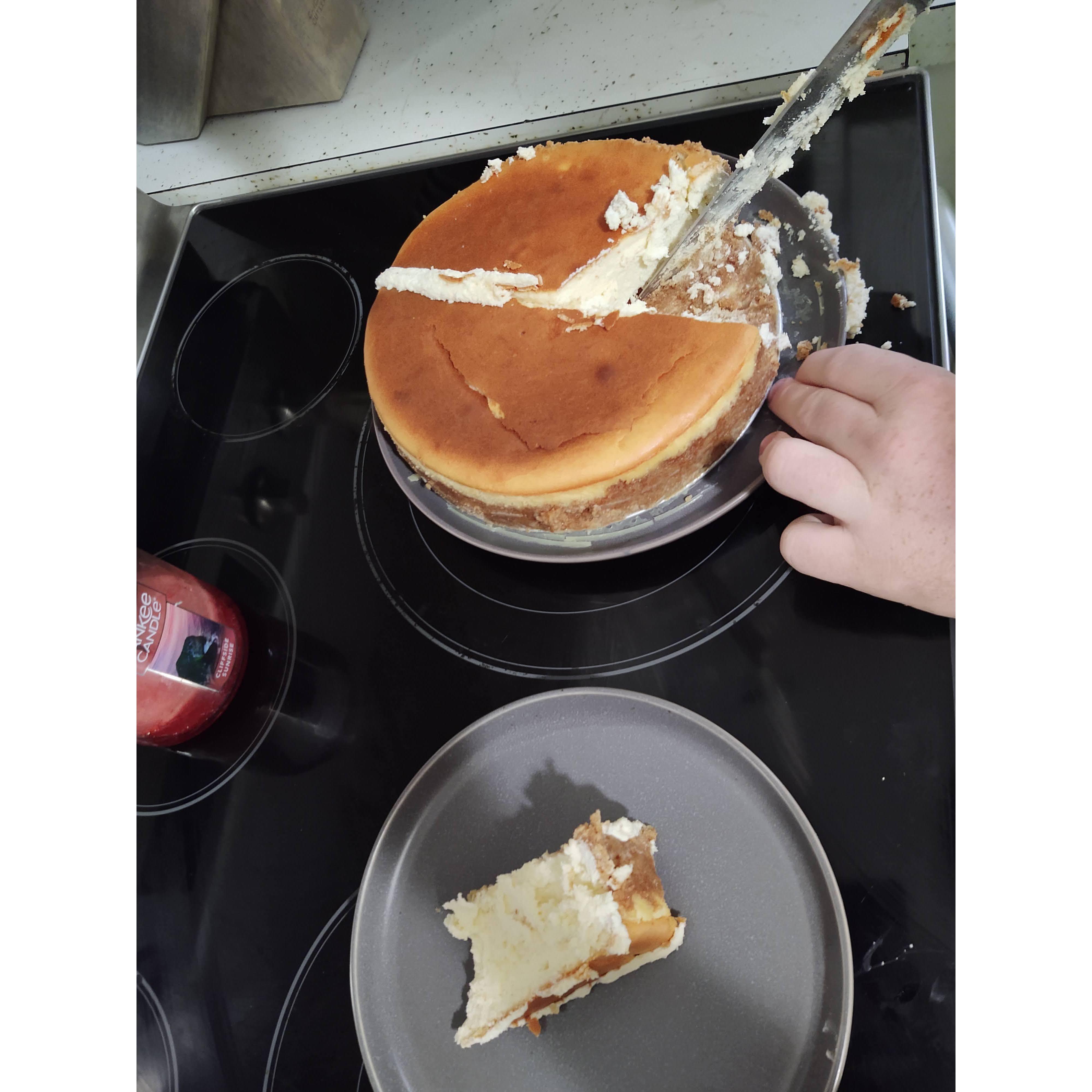 Our first homemade cheesecake!