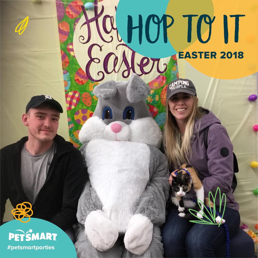 We got a cat! And of course had to take her to see the Easter bunny - 2018