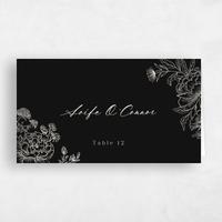 Black Wedding Place Card - Vicenza