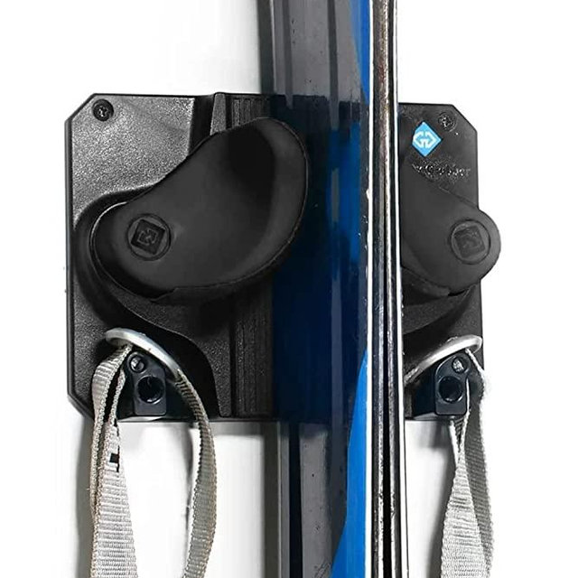 Gravity Grabber - Ultimate Ski + Snowboard Wall Storage Rack | Save Your Rocker, Tips, and Tails | Damage-Free Ski/Snowboard Storage Rack | Fits any Ski or Snowboard | Ski/Board Wall Storage (Black, 1)