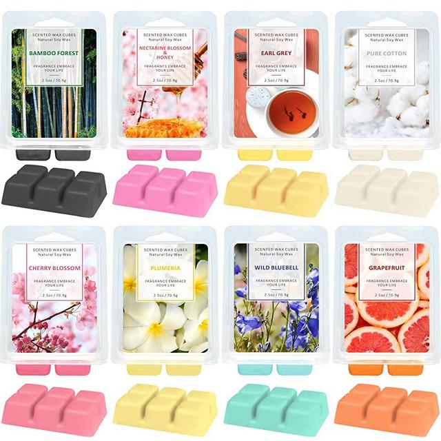 LA BELLEFÉE Scented Wax Melts,Cube Wax Melts,Floral Wax Melts,Candle Wax Warmer Melts,Wax Cubes for Home, Scented Natural Soy Wax Cube,8X 2.5 oz
