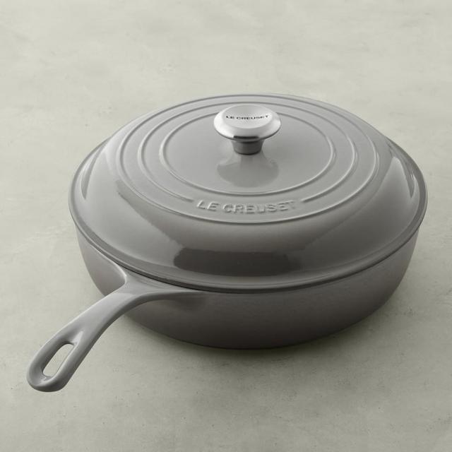 Le Creuset Signature Cast-Iron Deep Sauté Pan, 4 1/4-Qt., French Grey