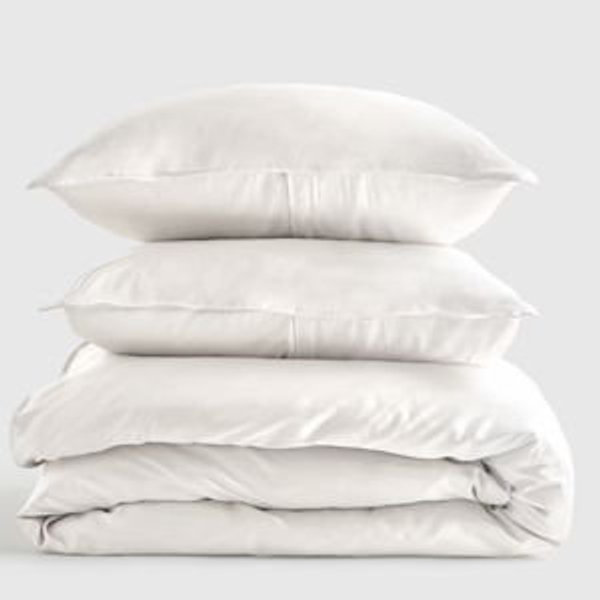Bamboo Duvet Cover Set - White, King/Cal King