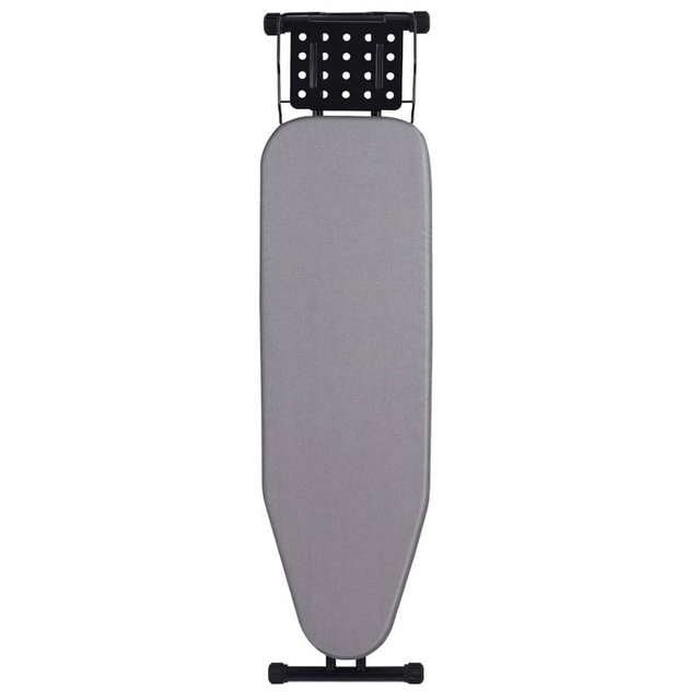 Deluxe Ironing Board with Heat Resistant Cover and Thicken Felt Pad, Heavy Sturdy Legs,Full Size Hanger Iron Board,Foldable (L-Grey)