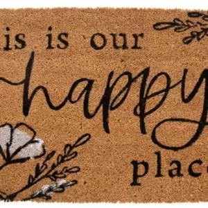 Happy Place Floral Coir Doormat | Hobby Lobby | 2400091
