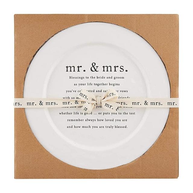 Mud Pie Wedding Blessings Platter, 12 1/2" dia, White