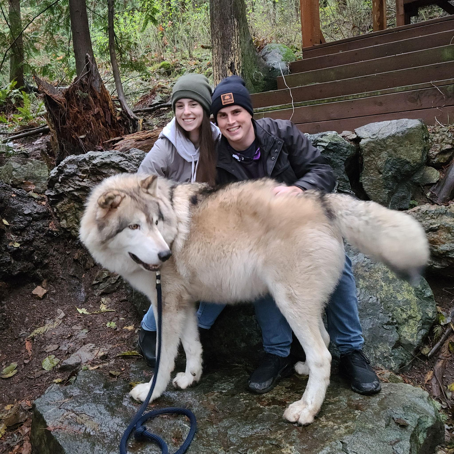 When we went to a wolf sanctuary in 2021!