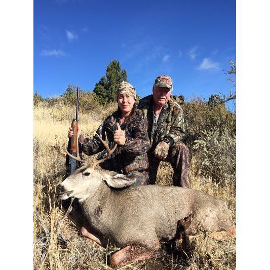 My first buck I got with my dad Chuck. Always happy to show this photo off!