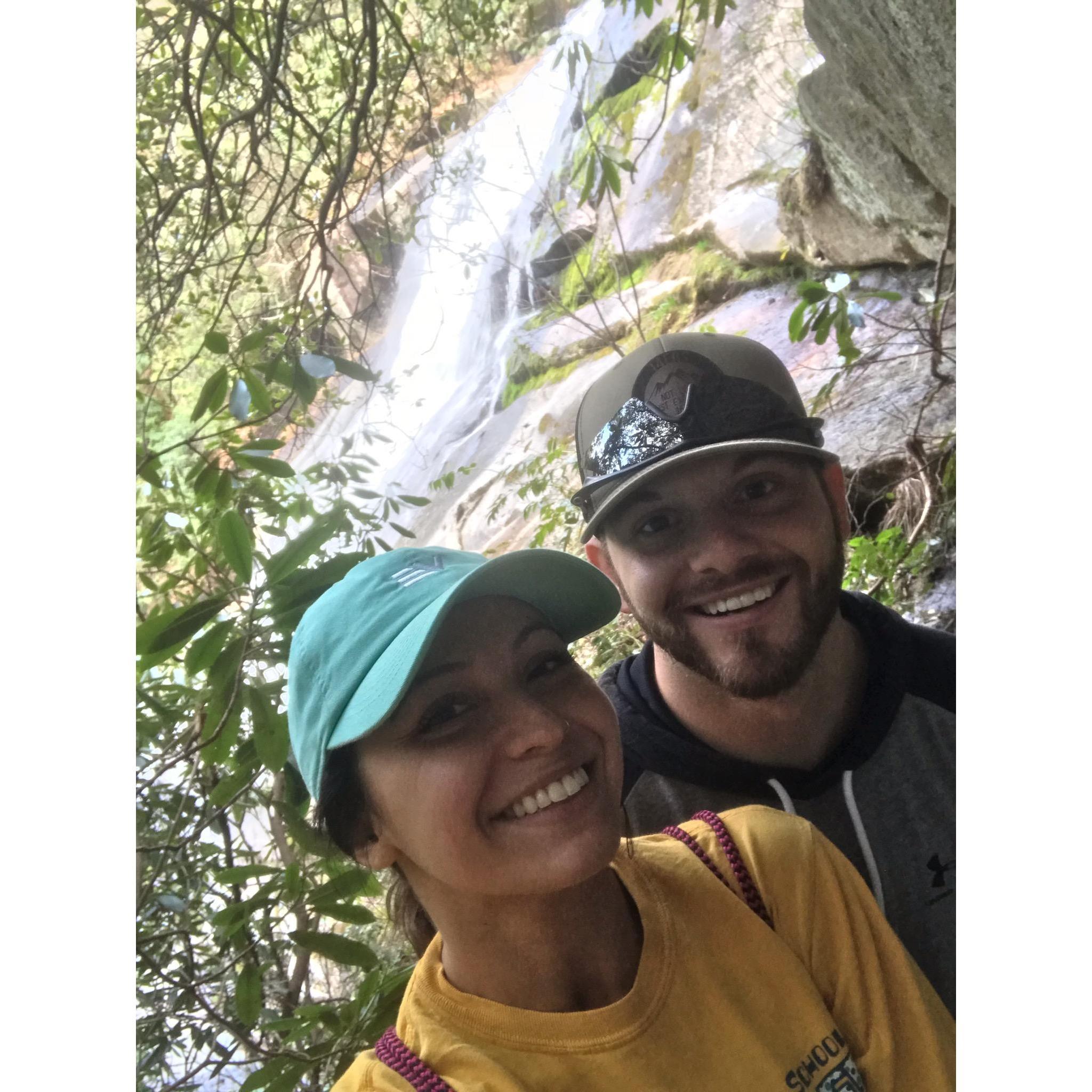 Our first trip together to the waterfall!