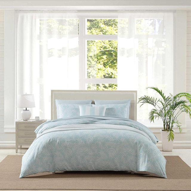 Tommy Bahama - King Comforter Set, Breathable Bedding with Matching Shams, Luxuriously Soft Bedding Set, Oeko-Tex Certified (Art of Palms Blue, King)