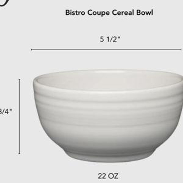 Bistro Coupe 5 1/2 Inch Cereal Bowl 22 OZ
