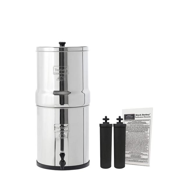 Big Berkey Gravity-Fed Water Filter with 2 Black Berkey Elements Provides Clean, Refreshing Water at Home, Camping, RVing, Off-Grid, Emergencies