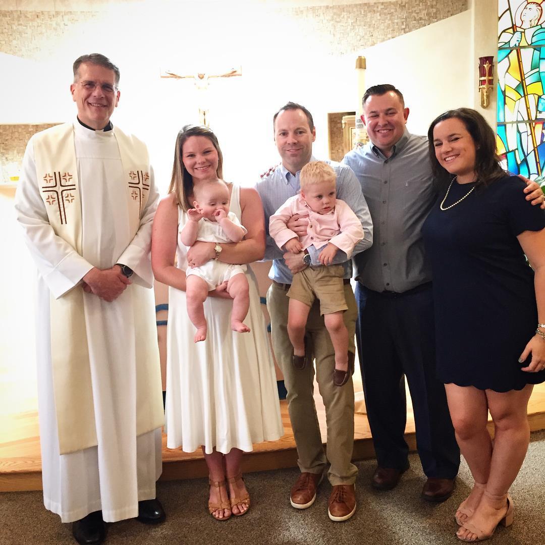 At our sweet nephews Baptism