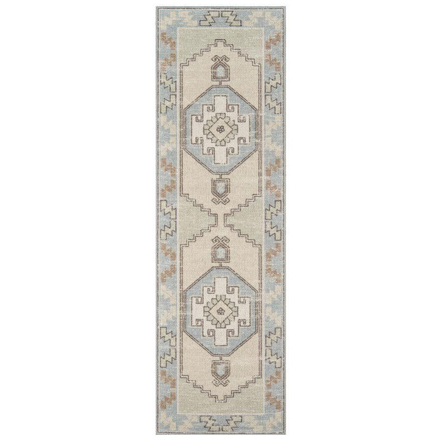 Lenora Rug , 2'3" x 7'6" Runner, Light Blue