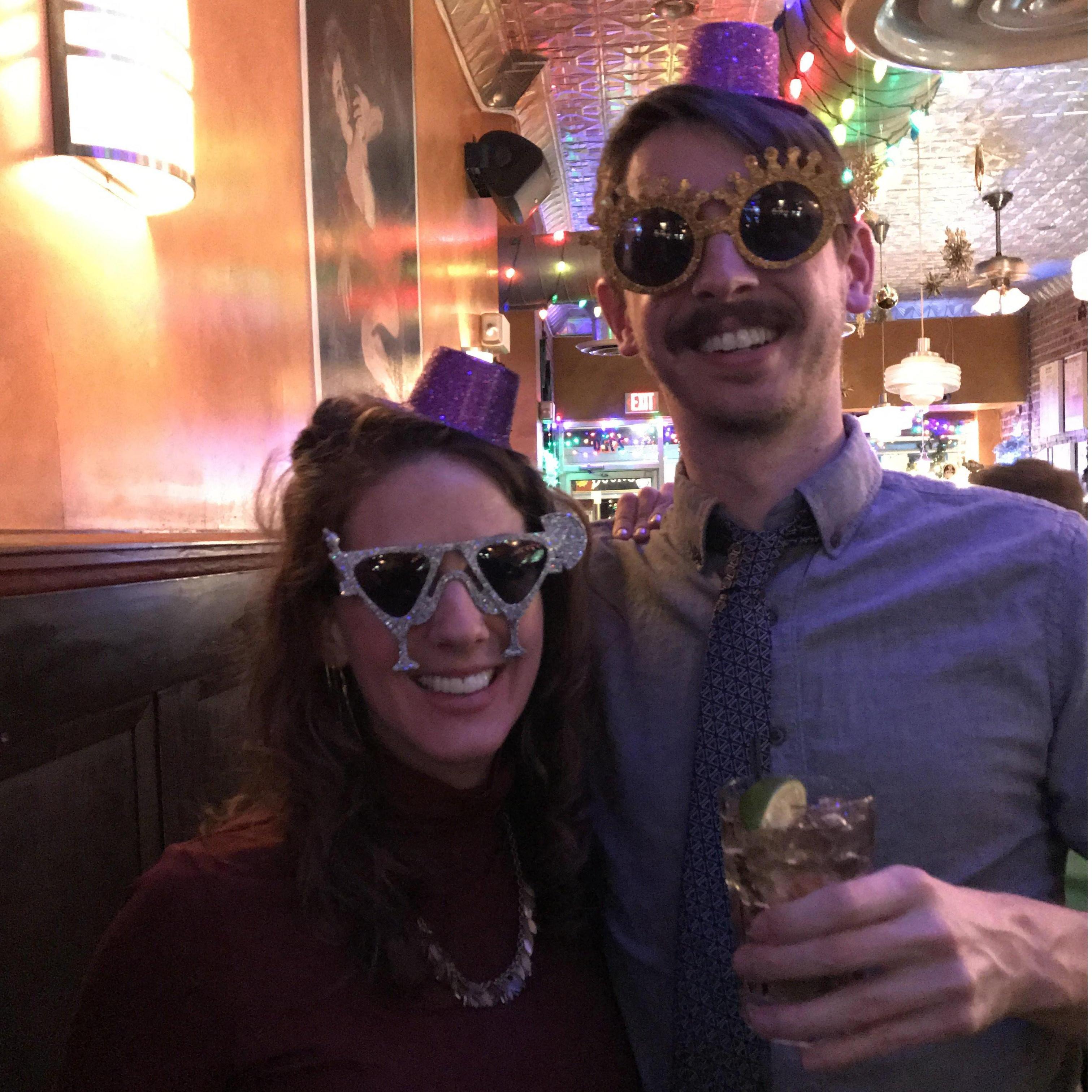 New Year's Eve 2017 - Nick is one glass of champagne away from announcing he'll move to SF.