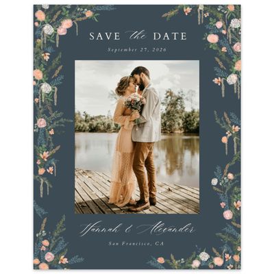 Navy Blue Wedding Digital Save the Date - Dinan Photo