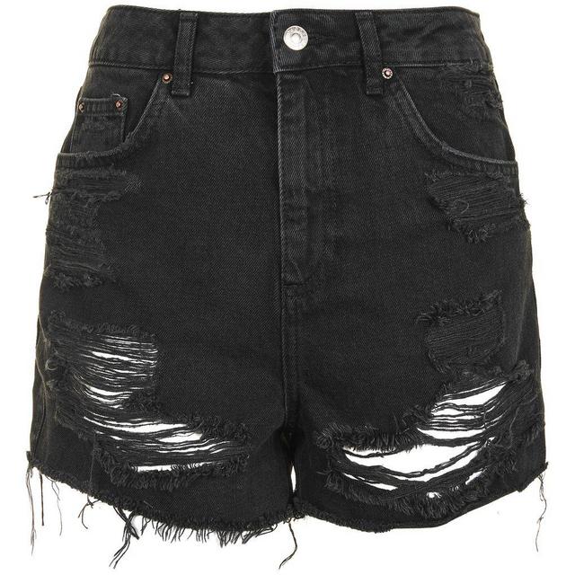 MOTO High Waisted Rip Mom Short