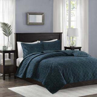 Harper Velvet 3-Piece Coverlet Set