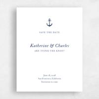 Blue Wedding Save the Date - Providence Type Letterpress